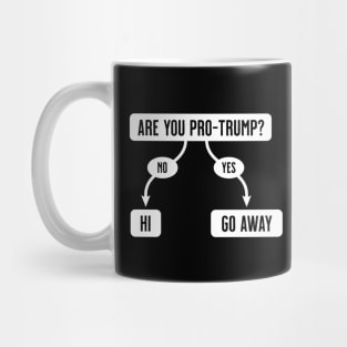 Are You Pro-Trump- Funny Anti-Trump Flowchart Mug